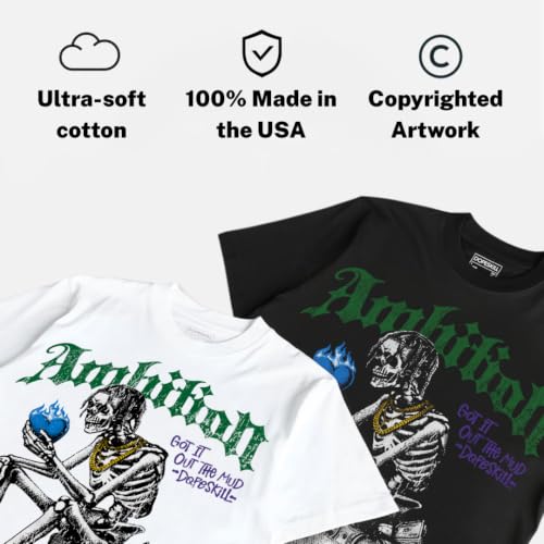 Image of DopeSkill Graphic Tee Streetwear Hip Hop Hypebeast Street Style Unisex T-Shirt Sneaker Colour Matching Shirts Horror Skeleton
