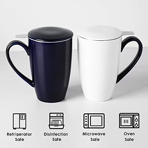 Amhomel Ceramic Tea Mug With Infuser And Lid thumb #4