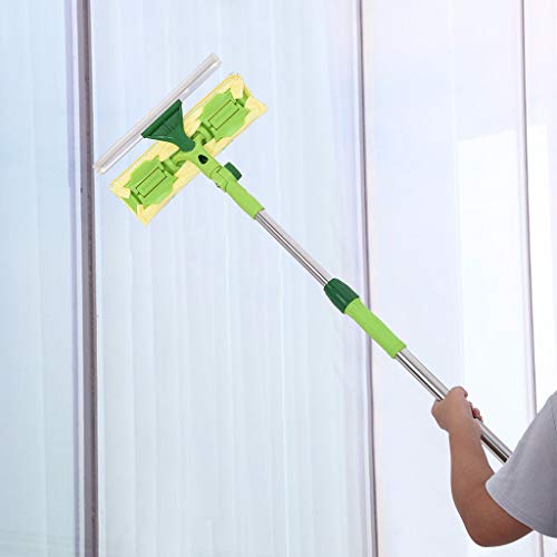Window Squeegee, Window 2 in 1 Squeegee, 2-in-1 Window Cleaning Kit, 65 Inches