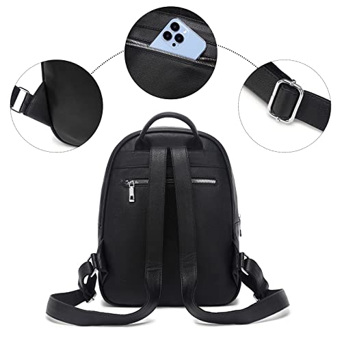 Myhozee Rucksack Damen Klein Daypack Leder PU Elegant Rucksack Tagesrucksack für Mädchen – Bild 6