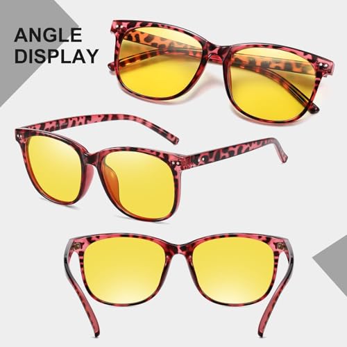 Night Vision Driving Glasses Polarized Anti-glare, HD Yellow Tinted Glasses for Women Men2