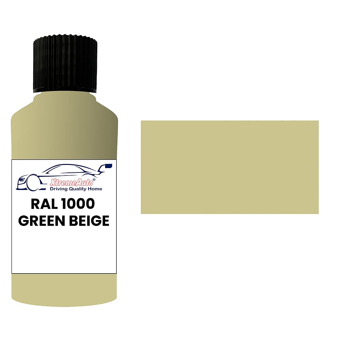 Xtremeauto Beige Ral 1000 Green Gloss Touch Up Paint Brush Repair Scratch Upvc Pvc Metal Wood