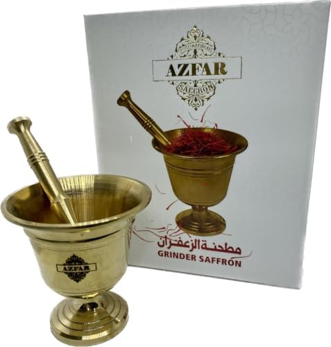 Azfar Saffron Grinder 7x7cm decorative Mortar and Pestle Ideal Give for Her