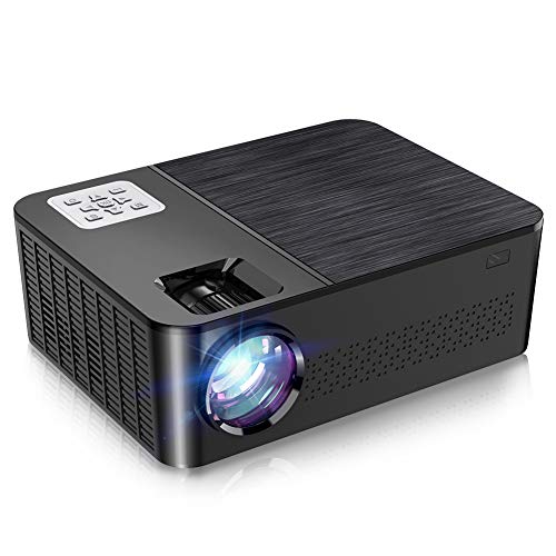 Crenova Home Video Projector, 6000Lux Outdoor Movie Projector, Full HD Video Projector with 200" Image Display, LED Home Theater Projector Compatible with TV Stick, PS4, Phone, Laptop by Crenova - Used condition - US$178.19