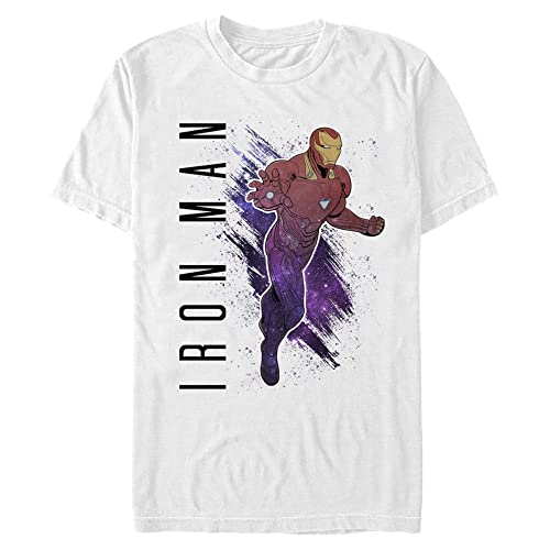 T-shirt Iron Man blanc 3XL pour homme grand T-shirt Marvel à manches courtes