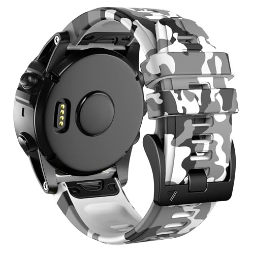 Bracelet Fenix 7X 26mm silicone KLVN pour montre connectée Fenix 5X 6X Pro Tactix Delta