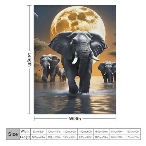 Couverture plaid éléphant chaude flanelle durable canapé - 6