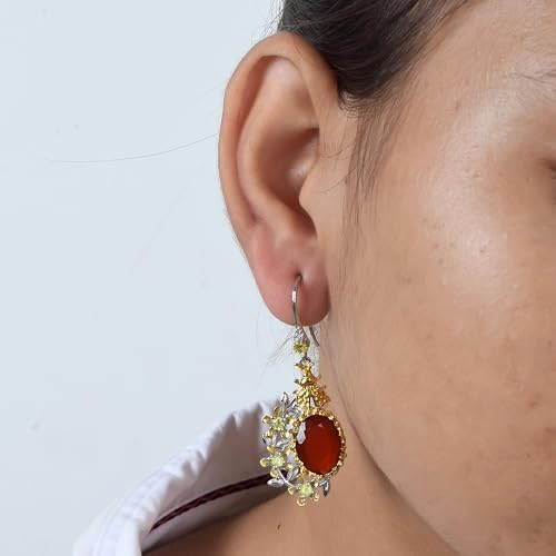 Boucles d'oreilles pendantes argent et pierre naturelle, le cadeau idéal - 5