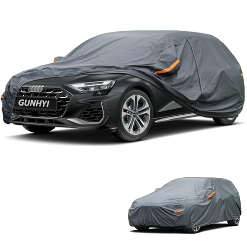 Image of GUNHYI Premium Car Cover Custom Fit Audi A3 /S3 Hatchback, 16 Layers Heavy Duty Car Cover Waterproof All Weather with Zipper Door for Sun Rain Snow Dust Uv Protection