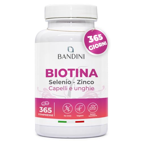 Bandini® Biotina per Capelli, Unghie e Pelle, Integratore con...