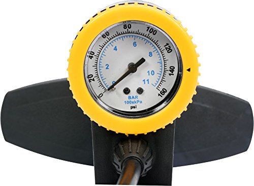 Fahrrad Luftpumpe Hochdruck mit Manometer für alle Ventile Standpumpe Sport & Freizeit
