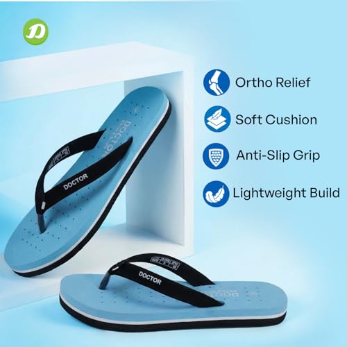 Image of DOCTOR EXTRA SOFT House Slipper for Women's Care Dr Orthopaedic Super Comfort Fitting Flat Cushion Chappal Flip-Flop for Ladies & Girl's