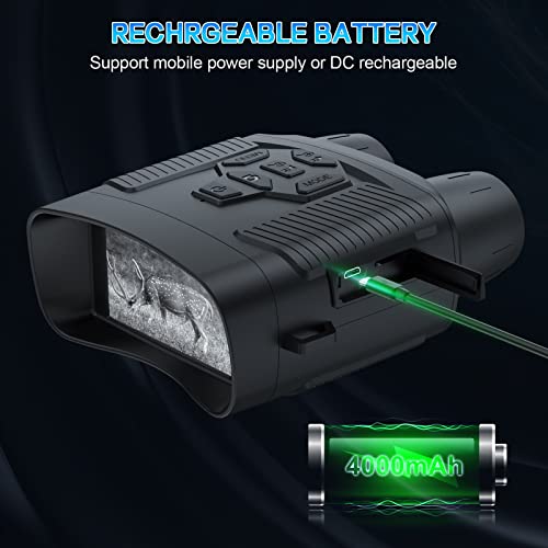 Binoculares Profey visión nocturna 4K HD 3'' pantalla recargable miniatura 7