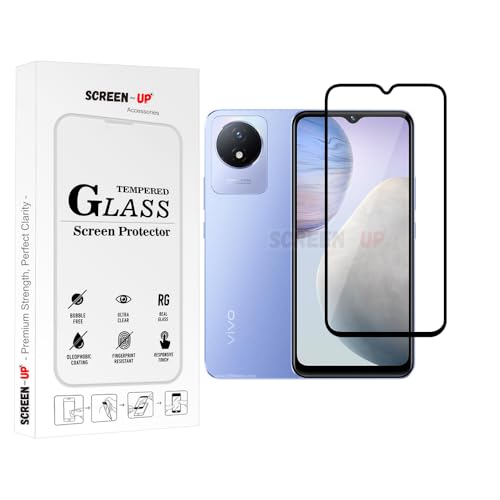 Image of ScreenUp Tempered Glass For vivo Y02A - Ultra Clear, 9H Scratch Resistant, Full Coverage, Easy Install Screen Protector