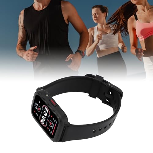 Sxhlseller IP68 Wasserfeste Smartwatch 1, 83″ HD | Fitness- Tracker 100+ Sportmodi Taschenlampenmusik für Männer Frauen (Black)-4