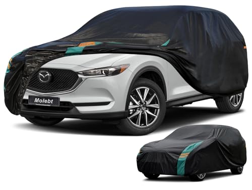 Image of SUV Car Cover Custom Fit for Mazda CX5 CX-5 CX50 CX-50 (2012-2025), Waterproof All Weather for Automobiles, Outdoor Full Cover with Windproof Clip Straps.
