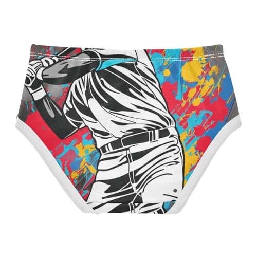 Toddler Underwear Custom 2t Cotton Panties for Girl Animal Undies Kids Briefs Colorful Tie Dye Baseball Player2