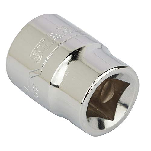 Image of STANLEY STMT72922-8B 3 /8-inch 14mm Chrome Vanadium Steel 6 Point Standard Socket (Silver)