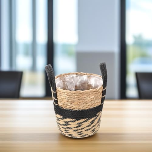 Panier à tissé jonc naturel cache-pot déco moderne intérieur extérieur