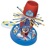 Elka Jogo Tira Varetas - Patrulha Canina, base azul escura/bolinha e roleta branca/corpo cristal/torres vermelha/varetas azul escura e amarela