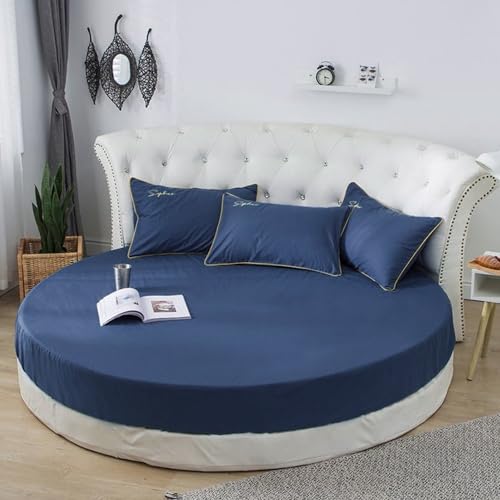 Round Bed Sheets, Fitted Mattress Sheet, Circle Circular Cover, 200cm/78.7