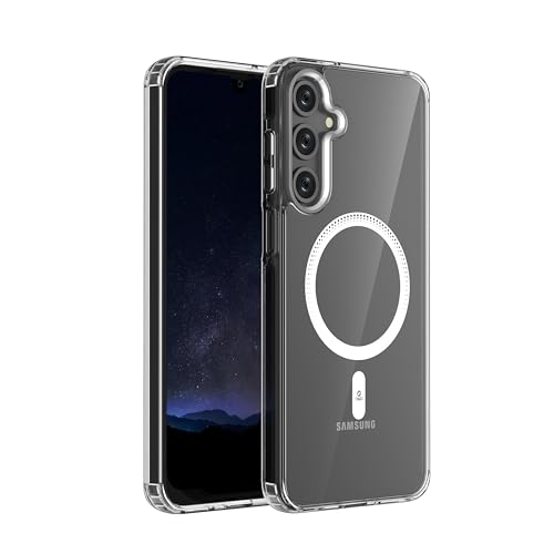 Image of ONES Magnetic for Samsung Galaxy A26 5G Slim Case, Compatible with Magsafe, Military-Grade Drop Guard, Anti-Yellowing, Shockproof Cover for Galaxy A26 5G Scratch-Resistant, Transparent