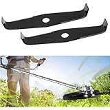 草刈り機 替え刃 シュレッダーブレード 草刈機 替刃 2枚刃 農業 園芸 芝刈機 310x25.4mm 2個セット
