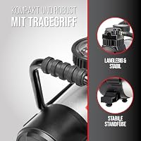 HEYNER®Auto Kompressor 12V elektrische Luftpumpe tragbarer Kompressor 9 bar, mit LED Beleuchtung – Ansicht 5