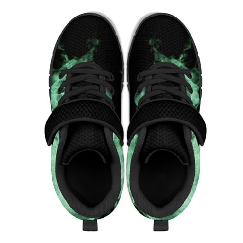 Kids Flame Fire Soccer Shoes Mesh Travel Fitness Outdoor Sneaker Athletic Sneaker for Boys Girls3