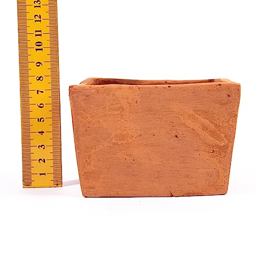 ROSEMARIE SCHULZ Heidelberg Blumentopf eckig Pflanzgefäß Terrakotta 10x10cm mit Loch