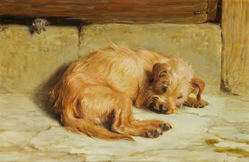 Toile Watching Dog Briton Rivière une impression d'art haut de gamme signée PSVDCTOO