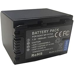 Bateria Para Videocamara Sony Handycam XITAIAN 7.3V 13.8Wh 1900mAh NP-FV70A Batería de Repuesto para videocámara para Sony NP-FV30 NP-FV50 NP-FV50A NP-FV70 NP-FV70A NP-FV100 NP-FV100A Series