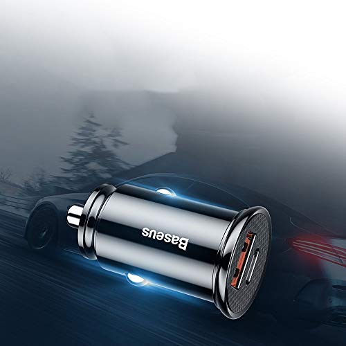 Image of Baseus Car Charger with Cigarette Lighter Extension Slot (30W U+C)