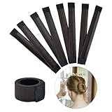 Magic Bun Makers 4 Pcs - Professional Hair Donut Shapers for Perfect Ballet Buns, Easy Ballerina Hairstyles and Kids (Dark Brown)