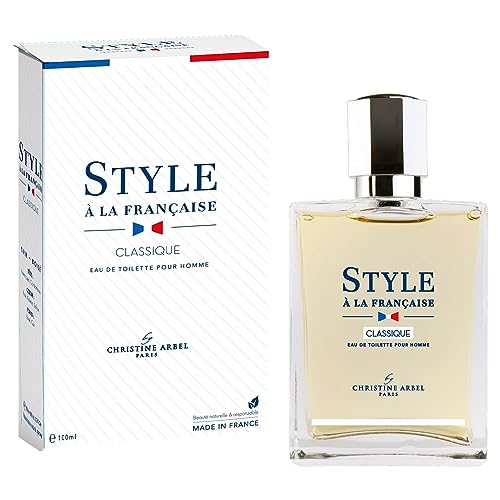 Christine Arbel Paris STYLE à la française CLASSIQUE eau de toilette pour homme Cuir-Boisé vaporisateur 100ml Fabriqué en France