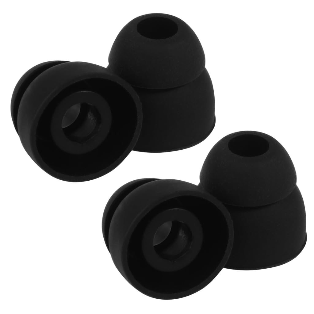 Elnwnnkc Double Flange Earbuds Ear Tips for Wireless Headphones Replacement Silicone Eartips Ear Buds
