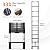SPIEEK Telescoping Ladder for RV & Attic, 10.5FT Aluminum Extension Ladder with Dual Locking Mechanism, Max Load 330lbs, Compact Foldable Ladder for Roof, Home, Travel Trailer & Multi-Surface Use