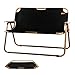 Best Goods 2-Sitzer Campingstuhl, doppel Klappbank, Metall Gartenbank, 600D Oxford, für Outdoor, Camping, Strand, Garten (Black)