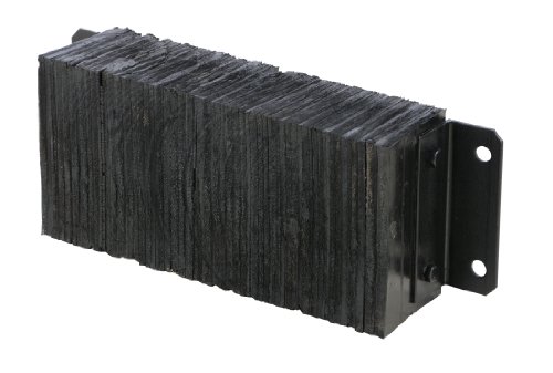 Vestil 1224-4.5 Horizontal Laminated Dock Bumper, Fabric Reinforced Rubber, Rectangular, 4 Holes, 12" Height, 24" Width, 4.5" Depth #TOP1