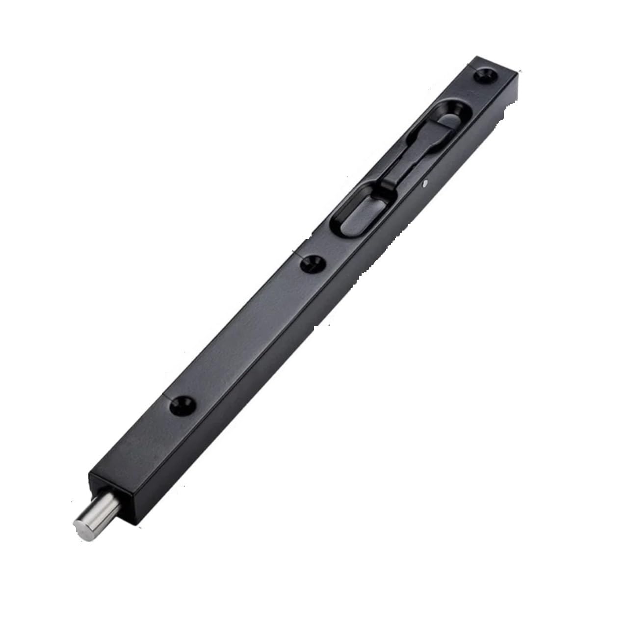 Ayztantine Black-10Inch Door Flush Bolt Latch Lock Concealed Door Stainless Steel Flush Bolt Concealed Door Latch Hidden Anti Theft Insert Lock For Double Wooden Doors Security Hardware For Bedroom, Bathroom(Black-10Inch)