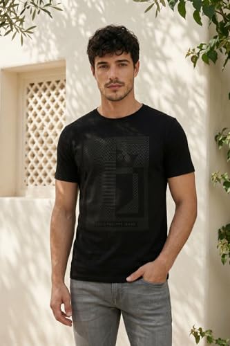 Image of Louis Philippe Men's Cotton Slim Fit T-Shirt