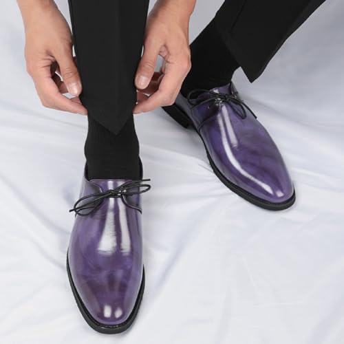 Men's Patent Leather Lace-Up Formal Oxford Shoe Fashion Slip On Smoking Loafers Fashion for Men Wedding Suit Tuxedo Dress Shoes2
