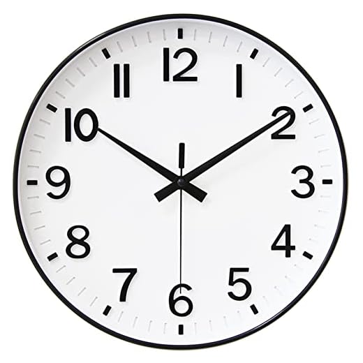 HZDHCLH White Analog Wall Clocks Battery Operated,12 inch Silent Non Ticking Modern Wall Clock for Living Room Bedroom Kitchen Office Classroom Decor