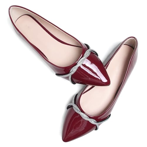 Image of Stunner Womens Flats Fashion Pointed Toe Bowknot Ballet Flats Cute Slip On Dress Flats Comfortable Party Wedding Flats2