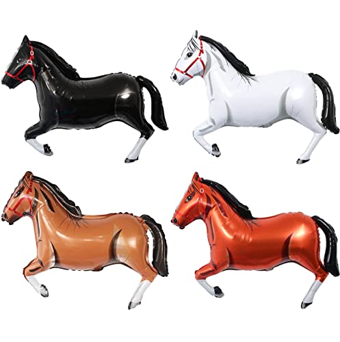 4 Pack Giant Horse Balloons - Horse Themed Party Decorations