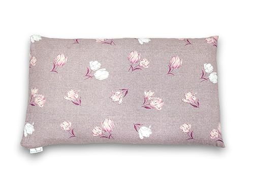 Image of Buckwheat Hulls Pillow | King Size | 17 inch x 27 inch inch | Pillow for Neck Pain | Shoulder Pain | Back Pain | Other Sleeping Problem | for Daily Use (Vintage Mauve)