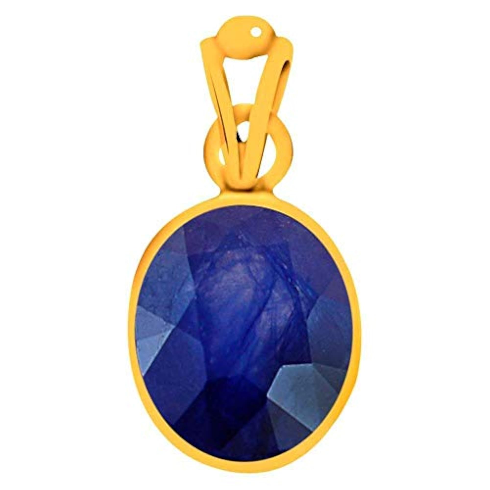 Copper Panchdhatu Blue Sapphire Stone Pendant Locket