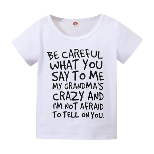 Kids Boys Girls Summer Short Sleeve Tops Letter 2025 Workout Casual Tee Shirts Cute Graphic Loose Trendy Birthday