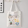 Embhlitfe Reusable Canvas Tote Bag for Women & Girls - Study Books & London City Themed Aesthetic Bag Pocket Perfect for Shopping, Work, Travel & Travel Lover Souvenir Gift #2
