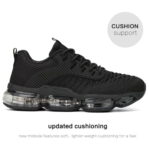 Image of Luogoks Womens Walking Running Shoes Air Cushion Basketball Sneakers Fashion Tennis Breathable Sport Gym Fitness Cross Trainers Shoes